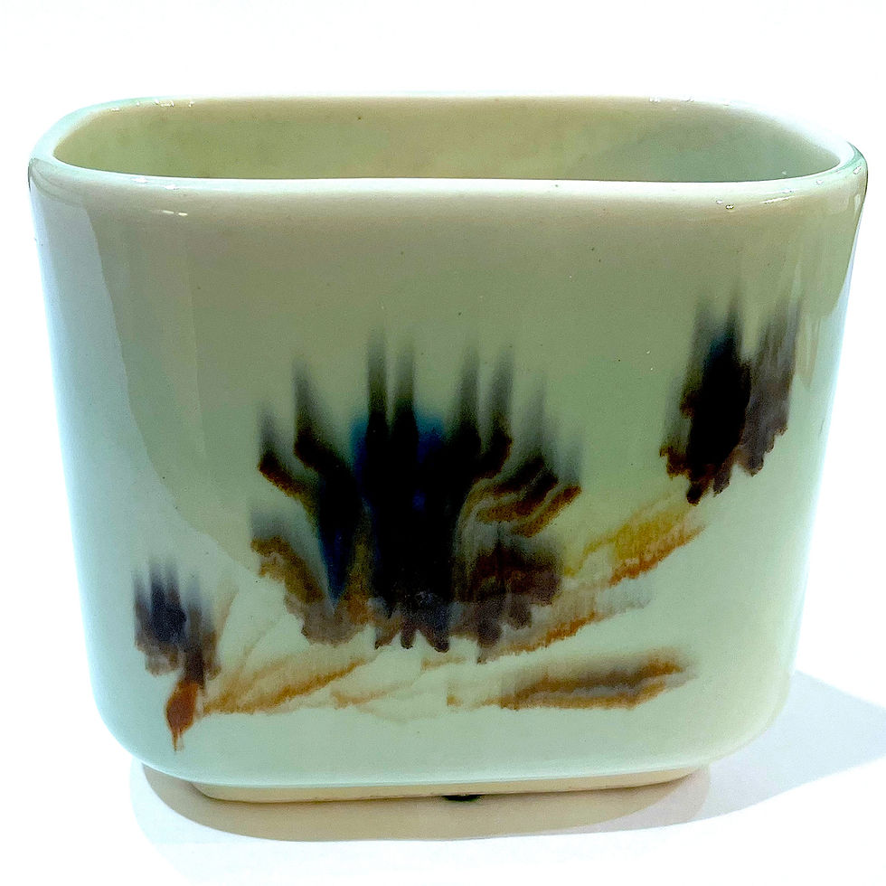 Thumbnail: Mid Century Modern Porcelain Cachepot Pair by F. Joseph Von Tury