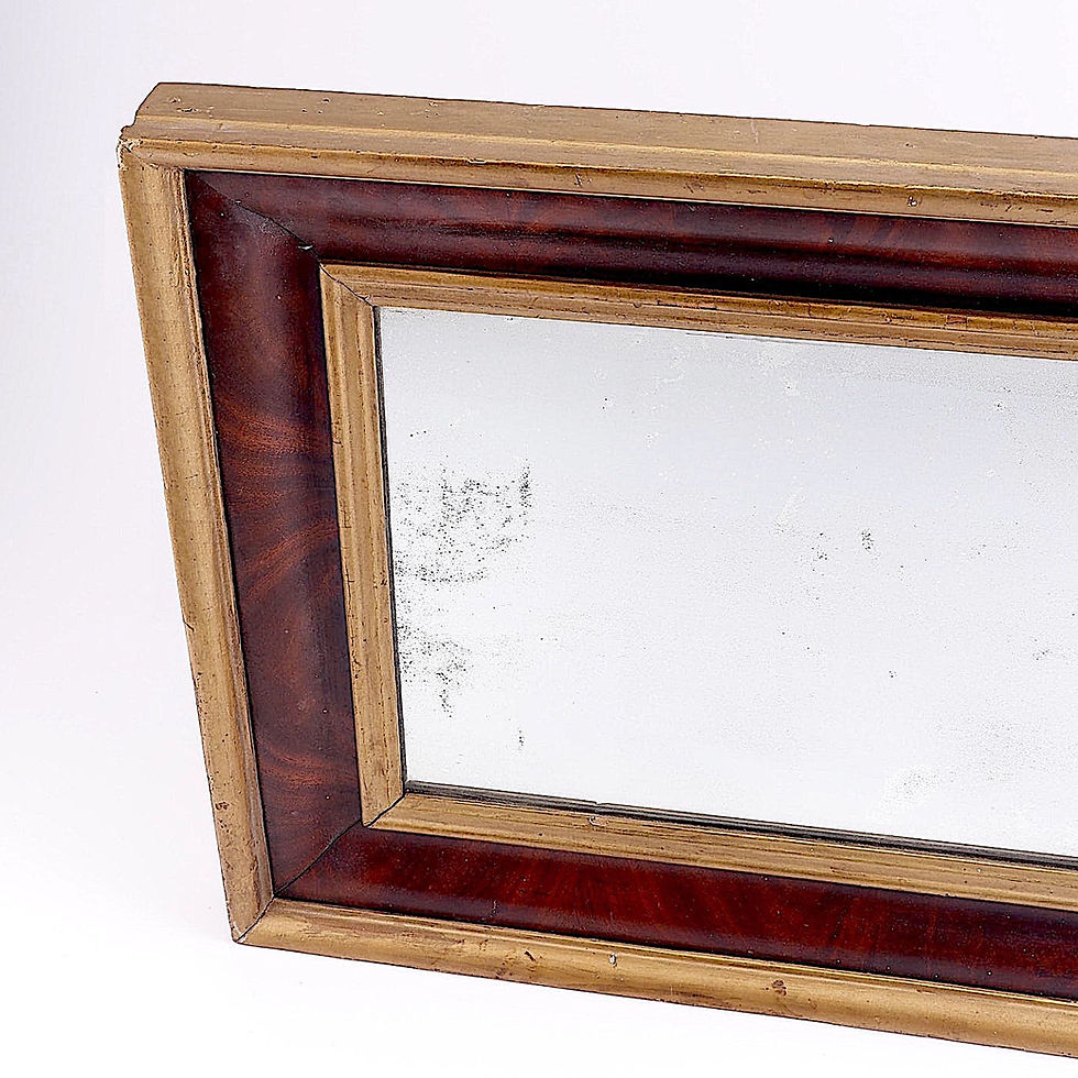 Thumbnail: SOLD: 19th Century Empire Mahogany and Parcel Gilt Wall Mirror
