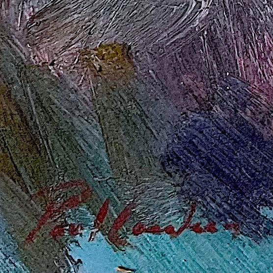 Thumbnail: South Pasadena San Gabriel Mountains Plein Air Painting by Paul Casebeer, 1980's