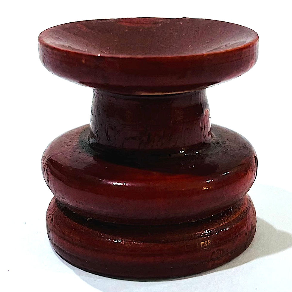 Thumbnail: Vintage Marble Sphere on Lacquered Turned Wood Stand