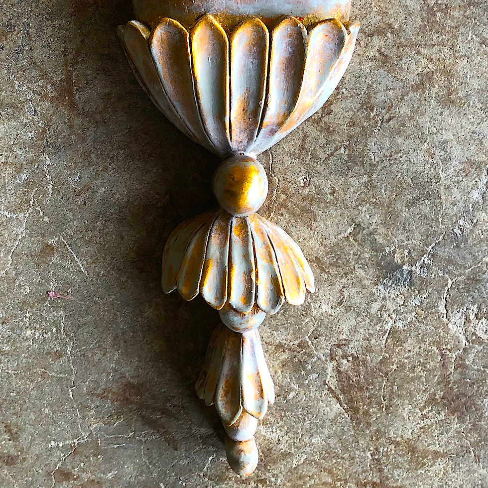 Thumbnail: SOLD: Antique Carved Gilt Italian Wall Sconces - Pair