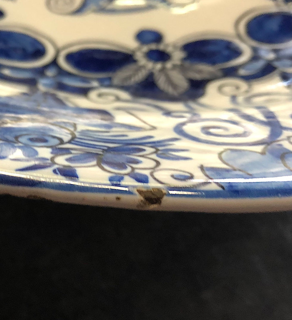 Thumbnail: SOLD: 18th Century De Klaauw Dutch Delft Charger