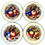 Thumbnail: Aynsley Orchard Fruit Gold Appetizer Plates - Hand-Painted - Set of Eight