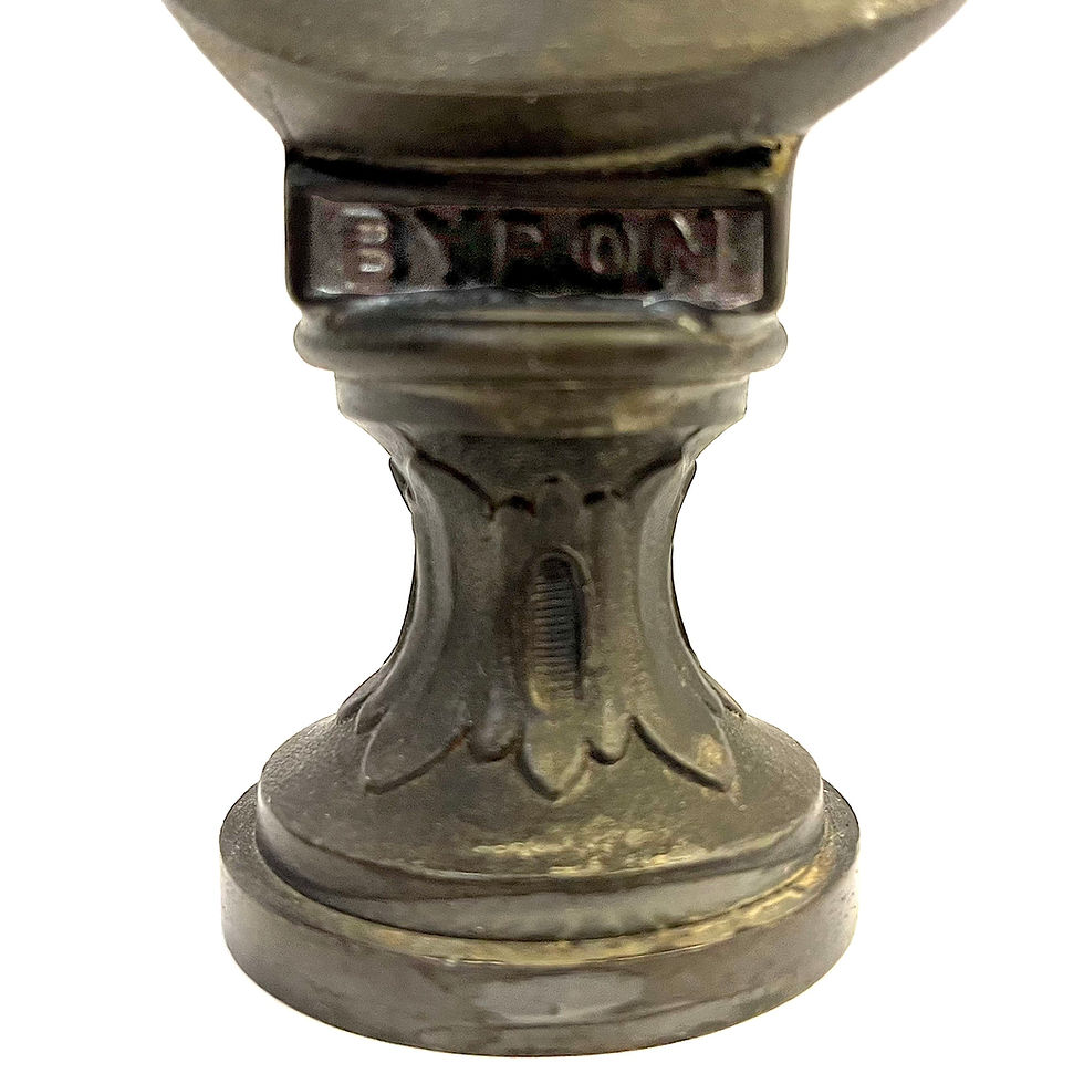 Thumbnail: Early 20th Century Miniature Bust of Lord Byron - Bronze Finish Cast Metal