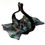 Thumbnail: Mid-Century Modern Murano Attributed Black "Tutti Frutti" Glass Basket