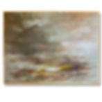 Western America Abstract Landscape Painting "Twilight" by Robert Baranet 1982
