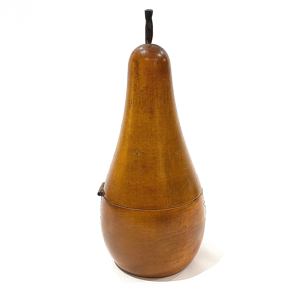 Thumbnail: SOLD: Antique Pear-Shaped Tea Caddy Covered Box