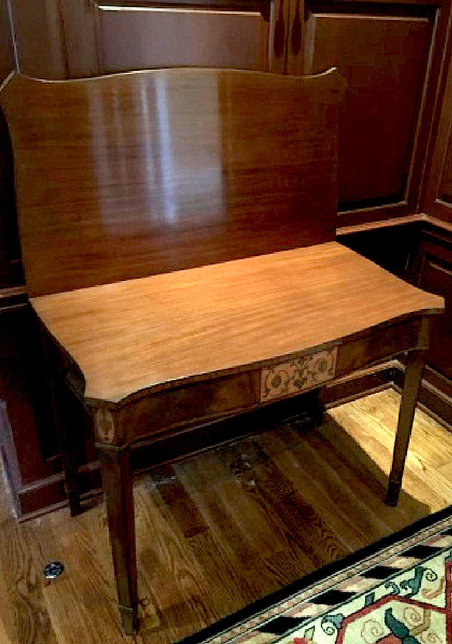 Thumbnail: SOLD! Edwardian Inlaid Mahogany Flip Top Table
