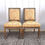 Thumbnail: SOLD: Louis XVI Hand Carved Gilt + Silk Upholstered Side Chairs - Pair