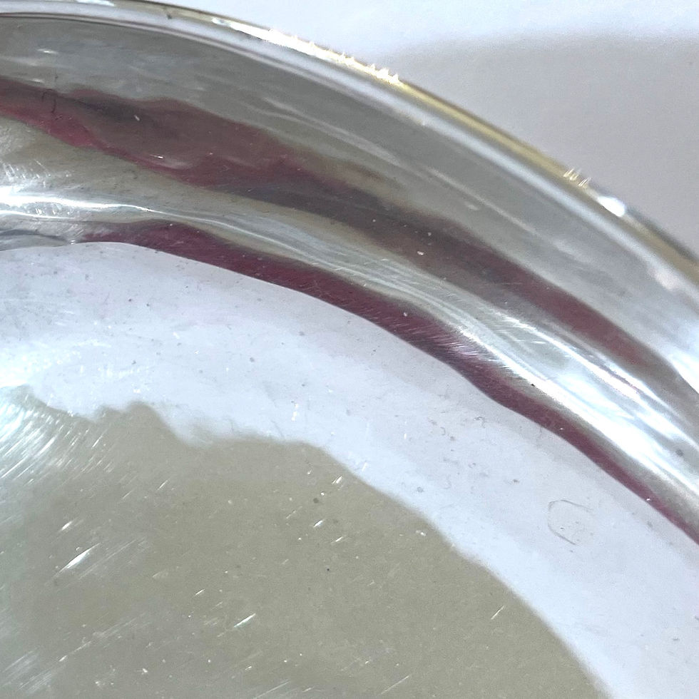 Thumbnail: SOLD: 1960's MCM Sterling Silver Triangular Serving Bowl - R. Sanchez - Sanborns