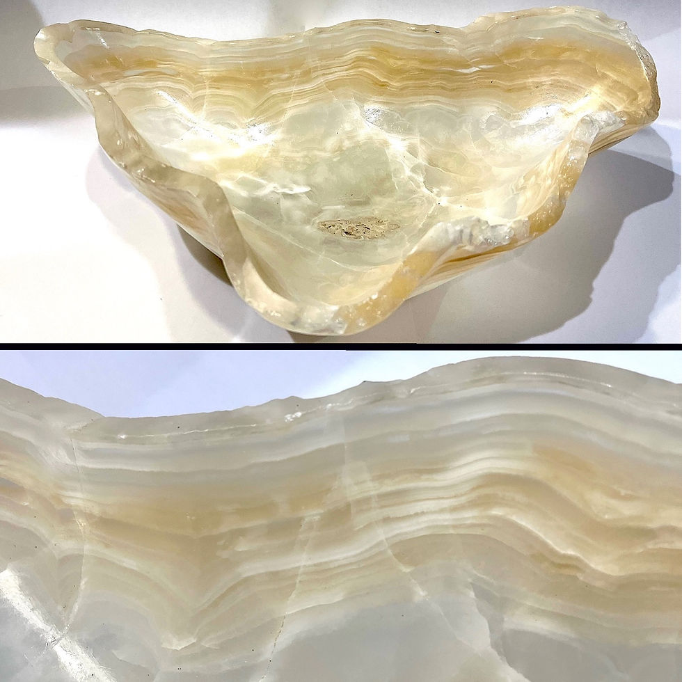 Thumbnail: Organic Modern Carved Live Edge Onyx Bowl