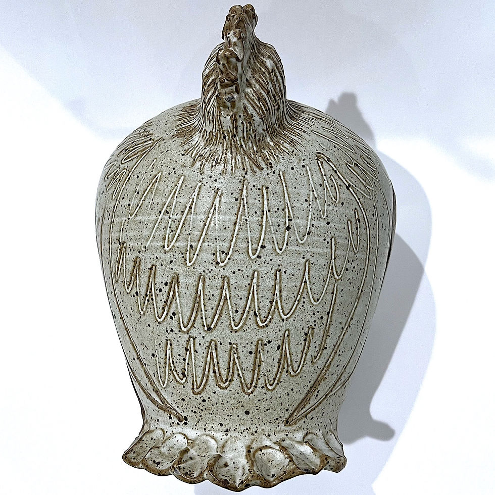 Thumbnail: SOLD: Mid-Century Modern Studio Pottery Chicken Tureen by Ray Campeau