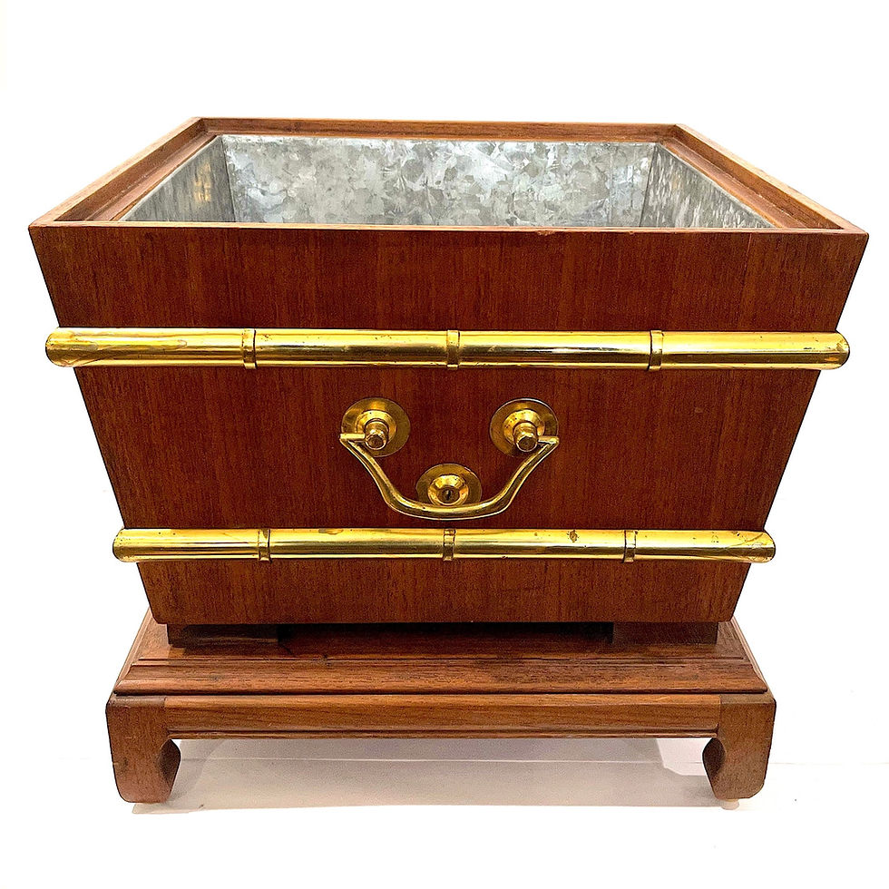 Thumbnail: SOLD: Chinese Mahogany Planters by George Zee - Pair