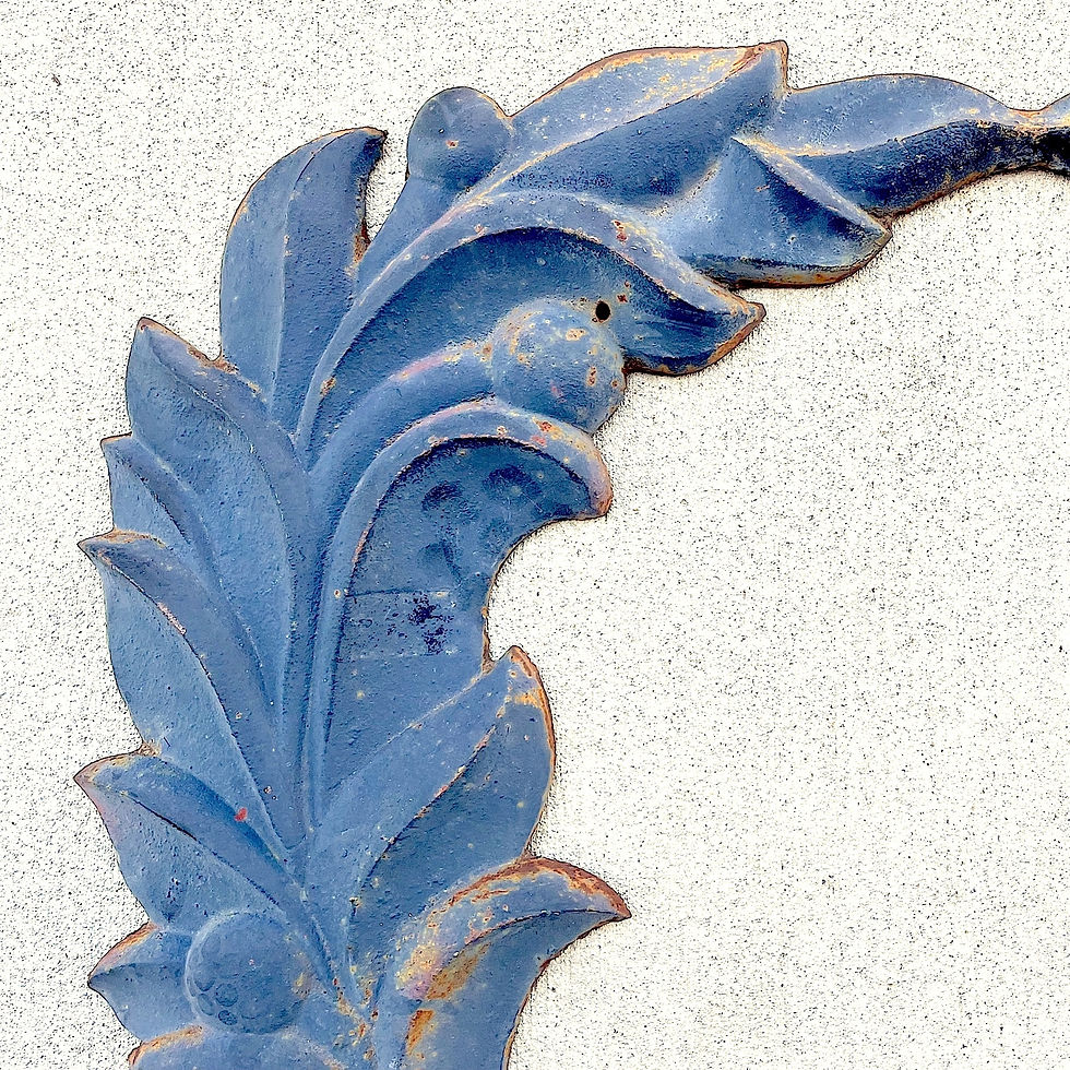 Thumbnail: SOLD: Antique Cast Iron Laurel Wreath Architectural Element