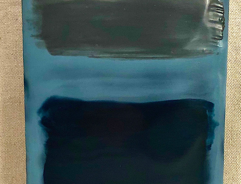 Thumbnail: SOLD: Encaustic Abstract a La Mark Rothko in Blue and Gray