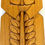 Thumbnail: Mid Century Modern Folk Art Carved Wooden Wall Plaque With Latvian Amber Inset
