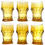 Thumbnail: SOLD: Mid-Century Georgian Amber Glass Tall Tumblers - Set of 12