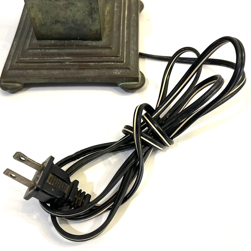 Thumbnail: Antique Pewter Bronze Gunmetal Urn Accent Lamp