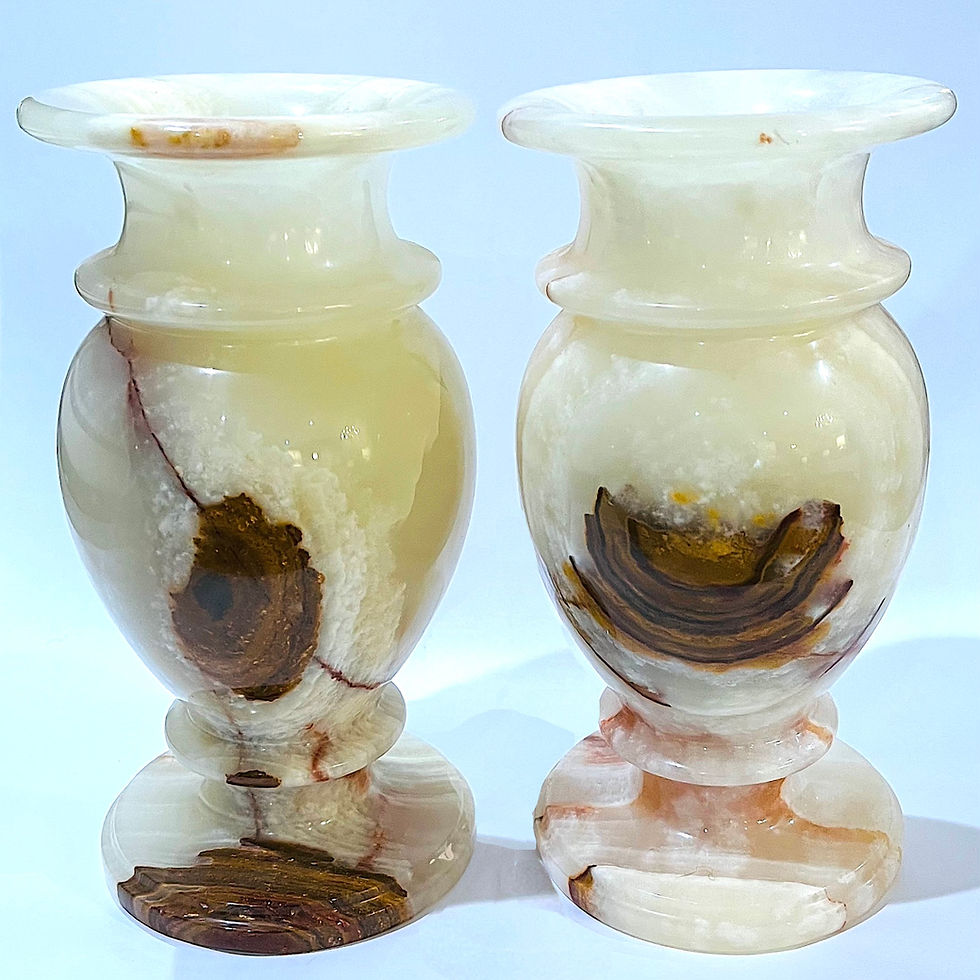 Thumbnail: Vintage Onyx Urns in Presentation Boxes - PAIR