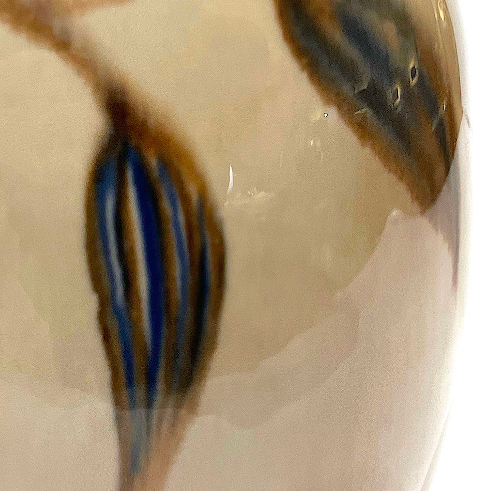 Thumbnail: Mid-Century Modern Oval Studio Porcelain Vontury Vase