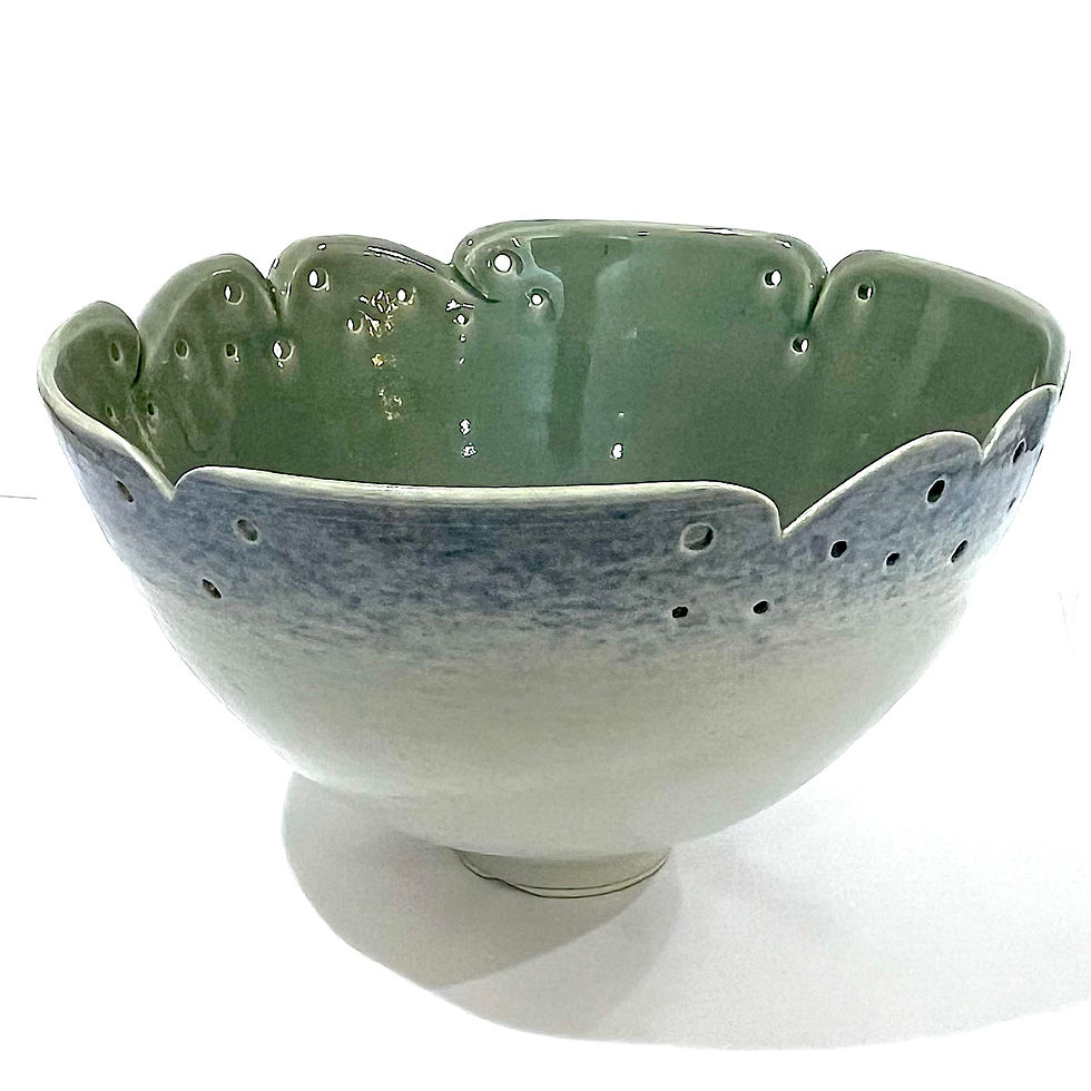 Thumbnail: 1970's Studio Pottery Centerpiece "Bubble" Bowl by Ken Edwards Montana