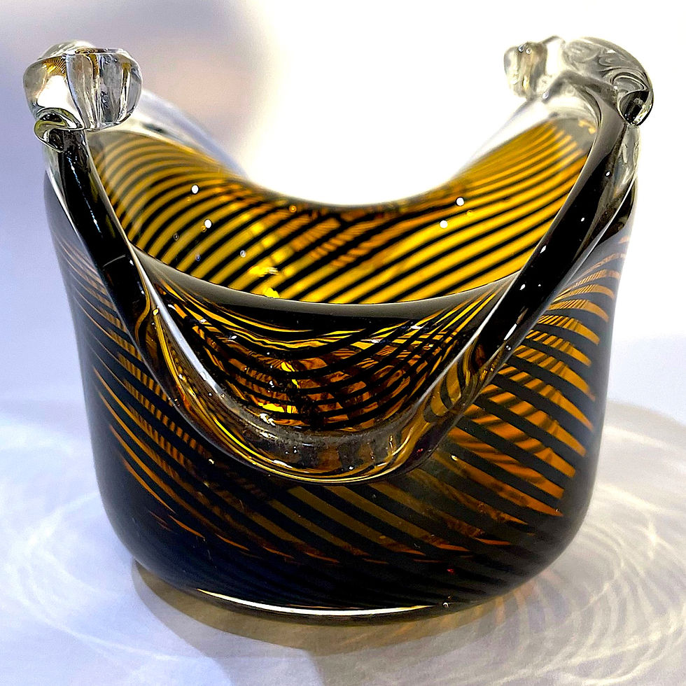 Thumbnail: SOLD: Mid-Century Modern Murano Fenicio Spiral Swirl Vase Bowl