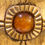 Thumbnail: Mid Century Modern Folk Art Carved Wooden Wall Plaque With Latvian Amber Inset