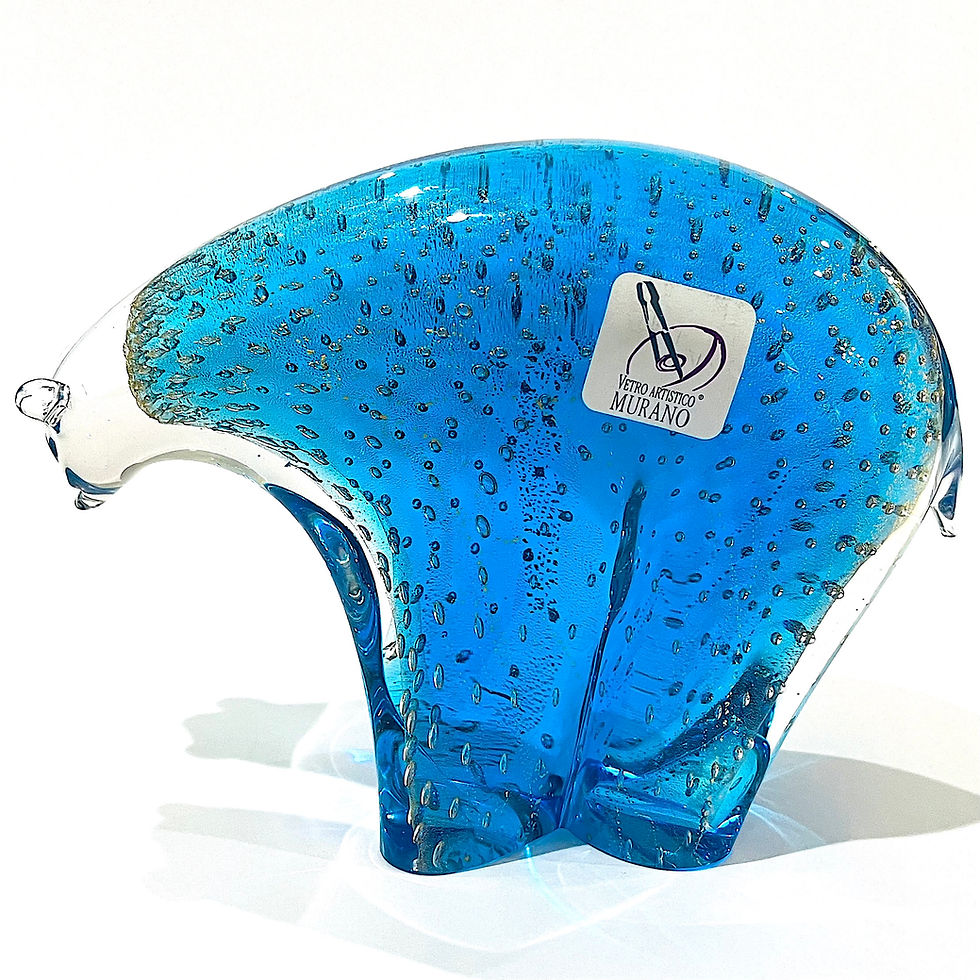 Thumbnail: 1980s Murano Turquoise Bullicante Polar Bear