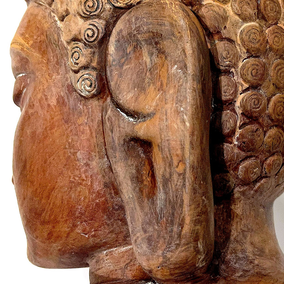 Thumbnail: SOLD: Antique Burmese Terracotta Clay Buddha - 10.5" High