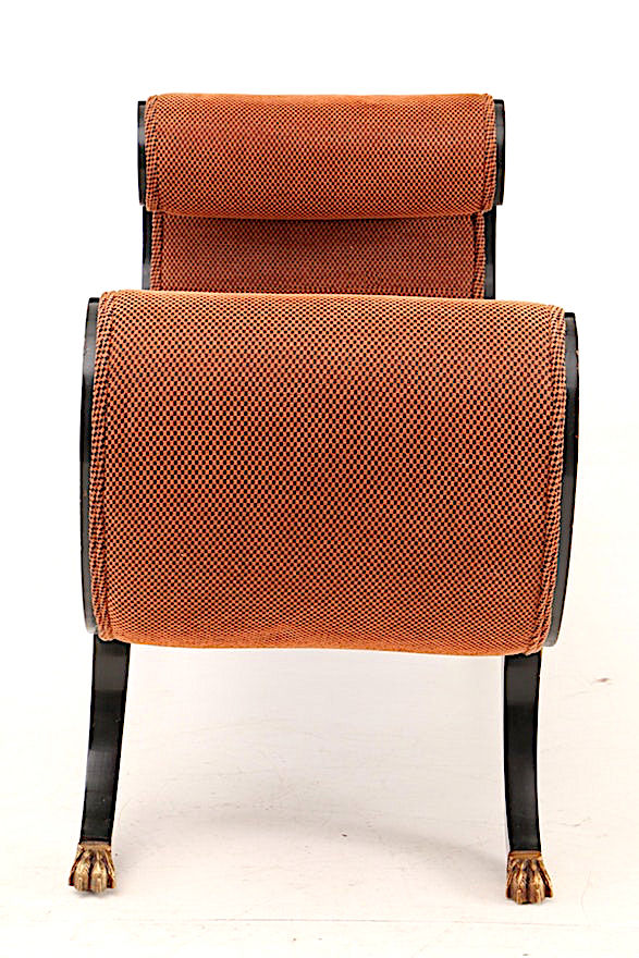 Thumbnail: SOLD: Regency/Neoclassical Upholstered Bench