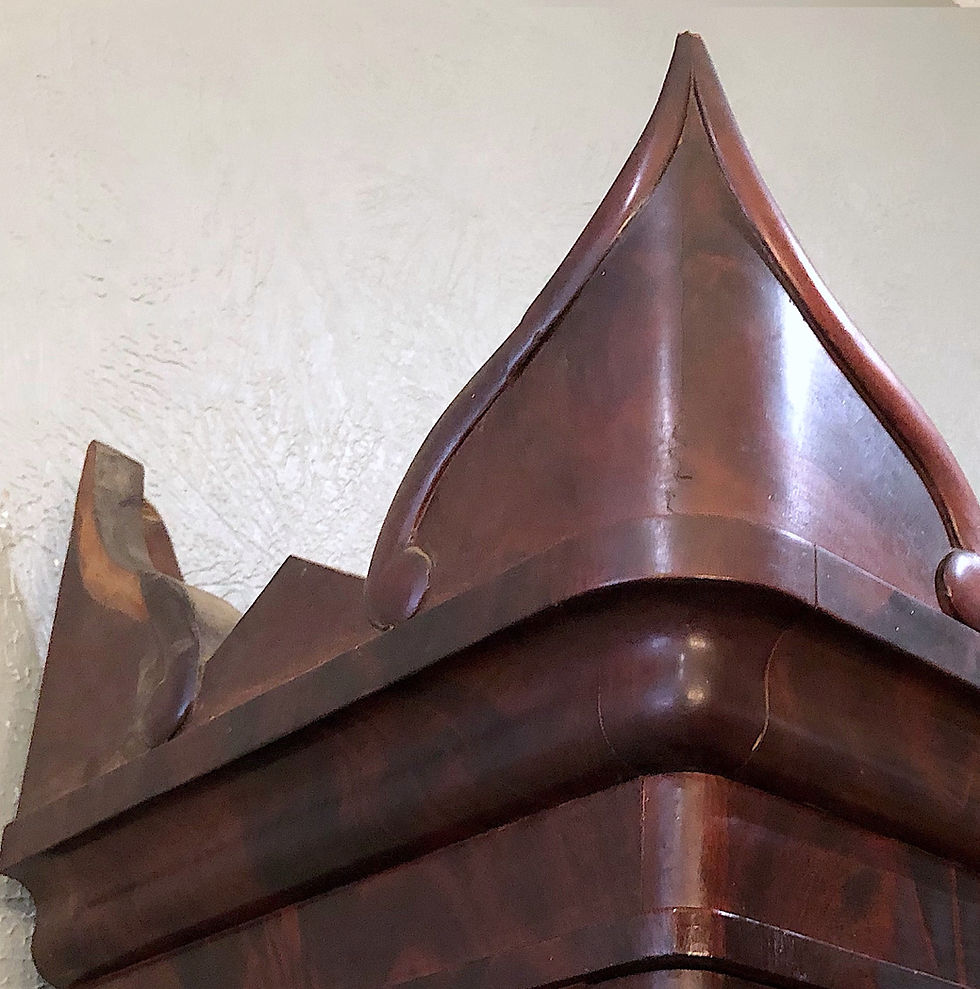 Thumbnail: SOLD: 1860's Moorish Revival Mahogany Secretary Bookcase