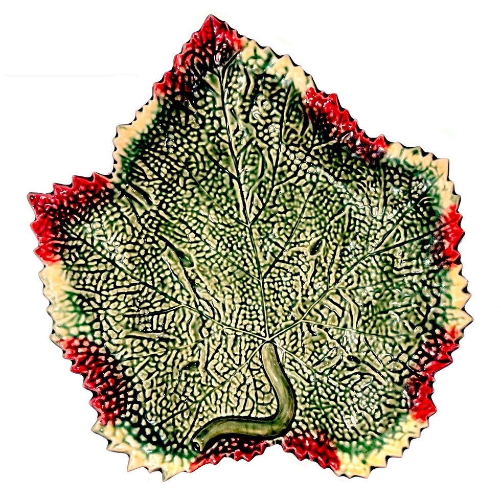 Thumbnail: SOLD: Vintage Bordallo Pinheiro Leaf Platter