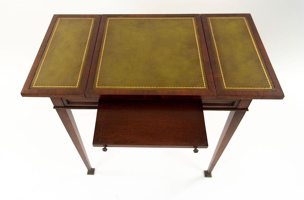 Thumbnail: SOLD: Mid-Century Hepplewhite Mahogany Game Table - Weiman