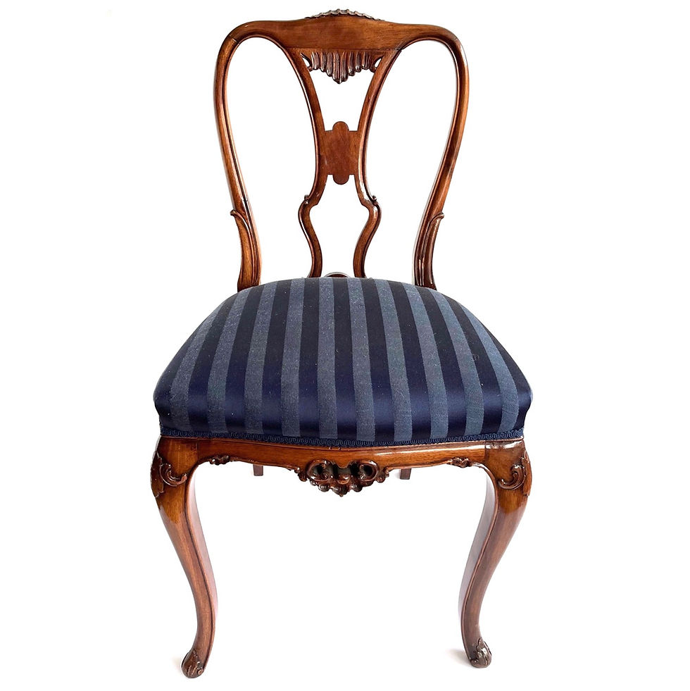 Thumbnail: SOLD: Late 19th Century Louis XV Carved Mahogany Dining Chairs - Set of Six