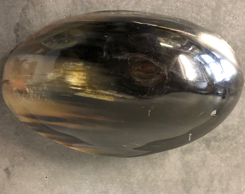 Thumbnail: SOLD: Buffalo Horn Oval Bowl - Large