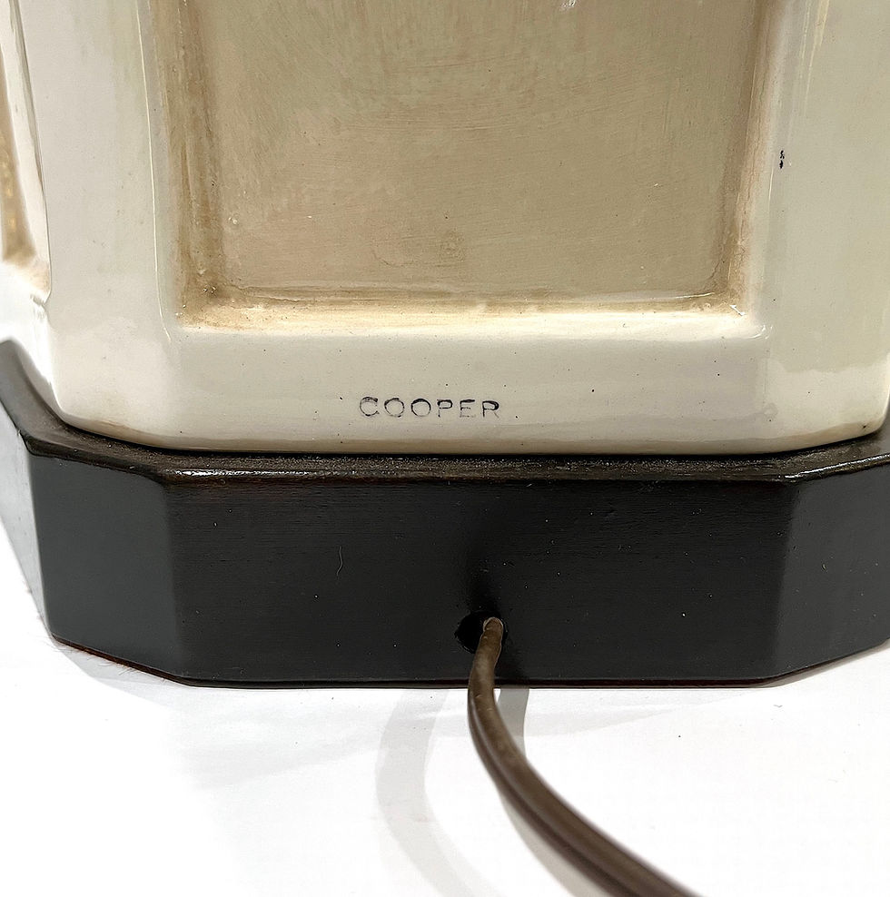 Thumbnail: SOLD: 1970's Hexagonal Ginger Jar Table Lamp by Frederick Cooper