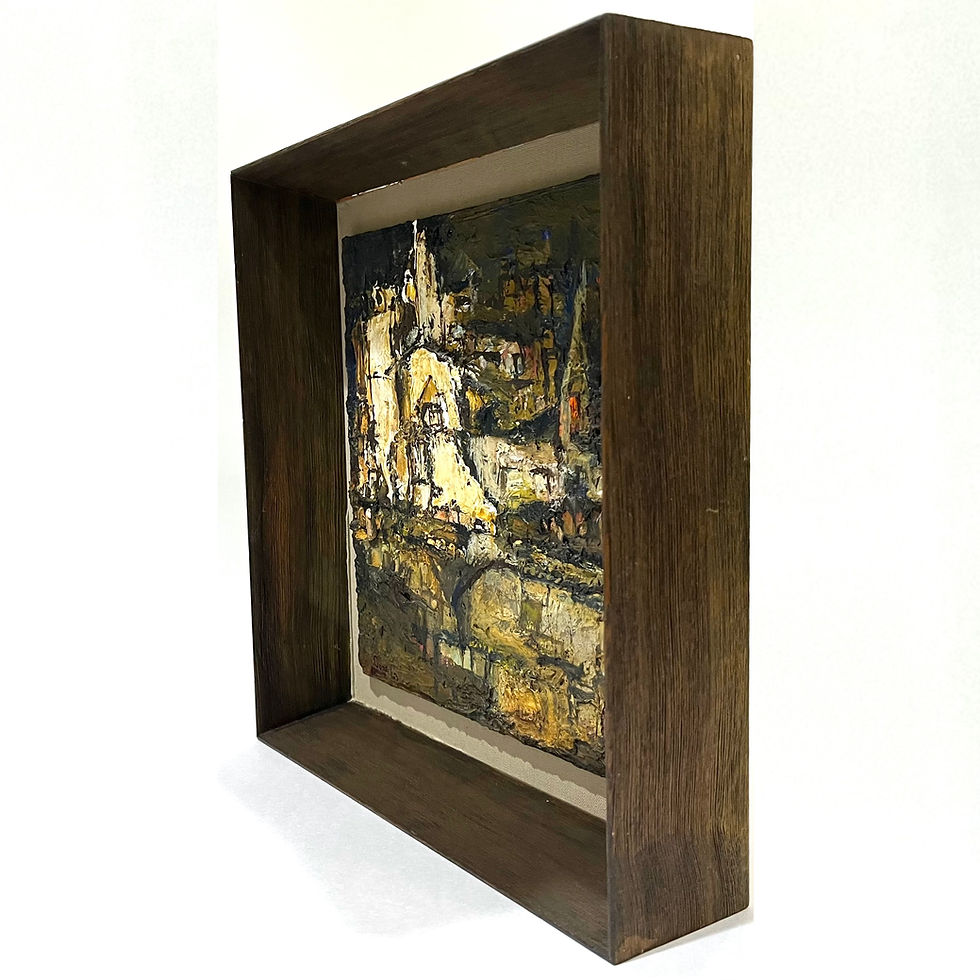 Thumbnail: 1963 Abstract Italian Landscape Painting - Lorraine Cohn