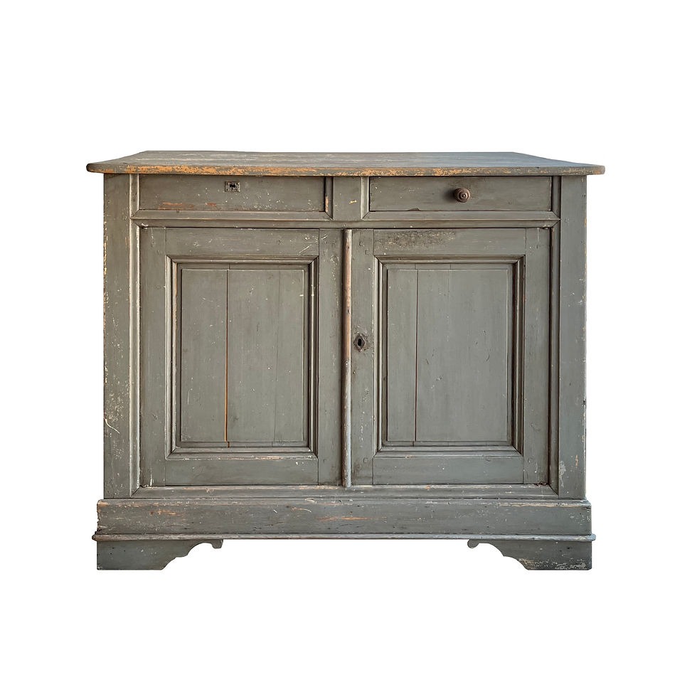 19th Century French Painted Buffet Cabinet - Gray