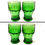 Thumbnail: SOLD: Mid-Century Georgian Honeycomb Emerald Green Glass Tumblers - Set of 10