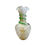 Thumbnail: 1990's Murano Glass Vase in White and Amber With Applied Green Tendril/Leaf