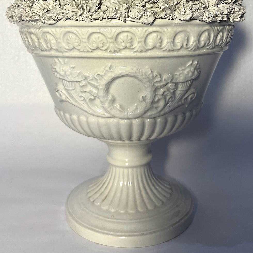 Thumbnail: SOLD: Vintage Italian Blanc de Chine Floral Topiary Centerpiece