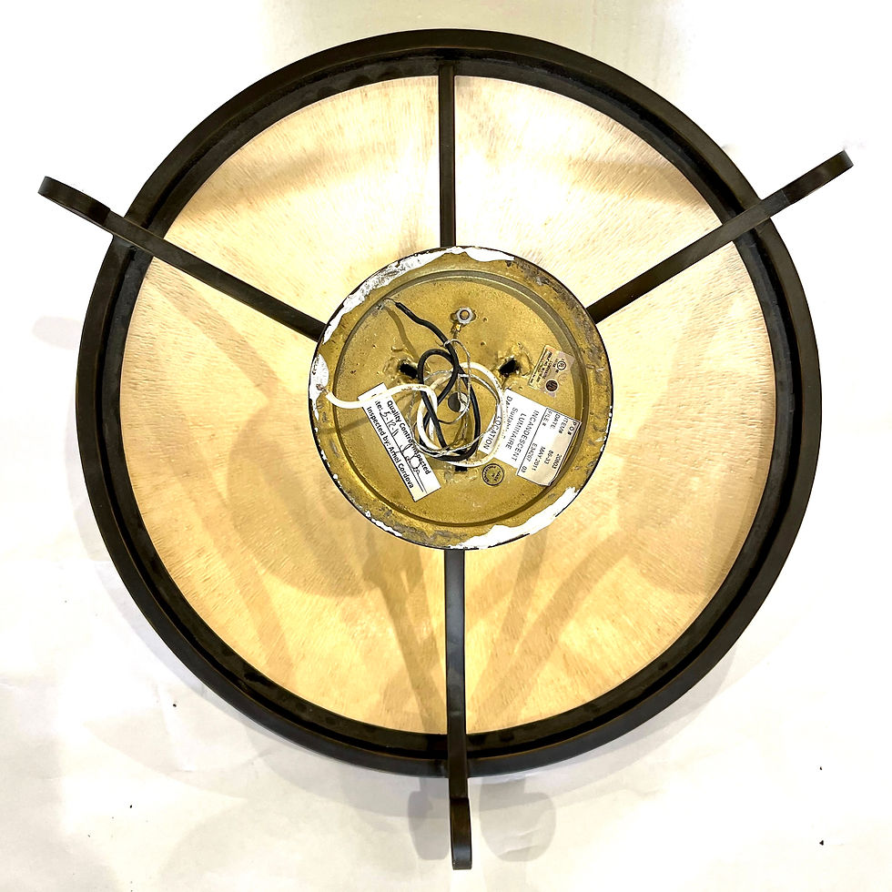 Thumbnail: SOLD: "Roma" Crystal Embellished Bronze Semi-Flush Light by Corbett Lighting