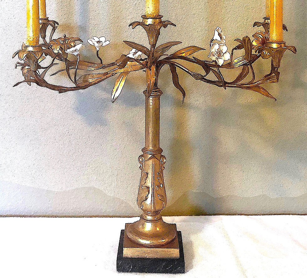 Thumbnail: SOLD: Regency Fire Gilt Girandole Candelabra Pair- Lord Acland Circa 1836