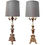 Thumbnail: SOLD: Very Tall Vintage Altar Candelabra Lamps - Pair