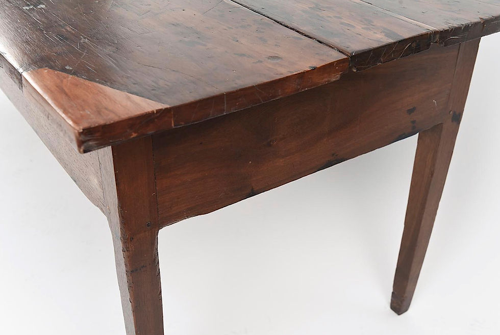 Thumbnail: SOLD! Antique Farm Table with Center Drawer