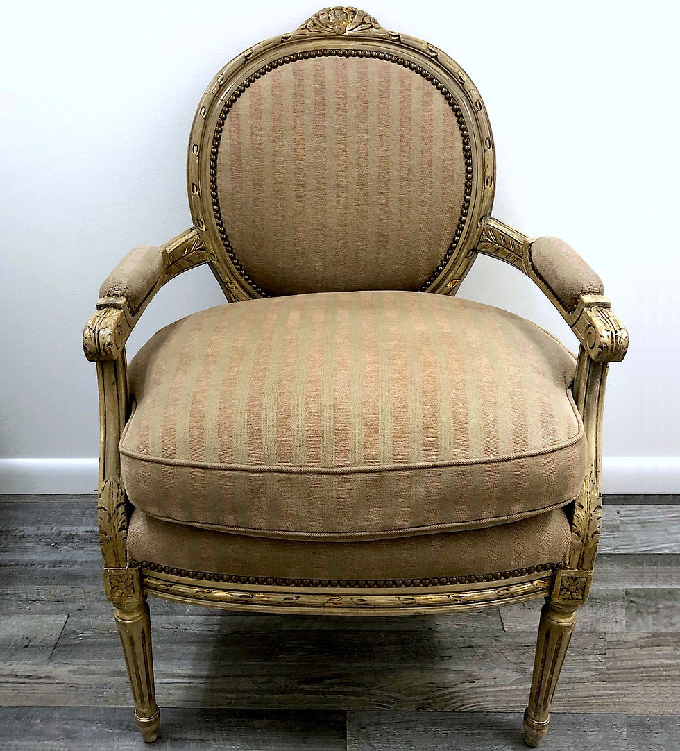 Thumbnail: SOLD: Louis XVI Armchairs or Fauteuils by William Switzer - a Pair