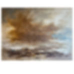 Western America Abstract Landscape Painting "Storms End" by Robert Baranet 1982