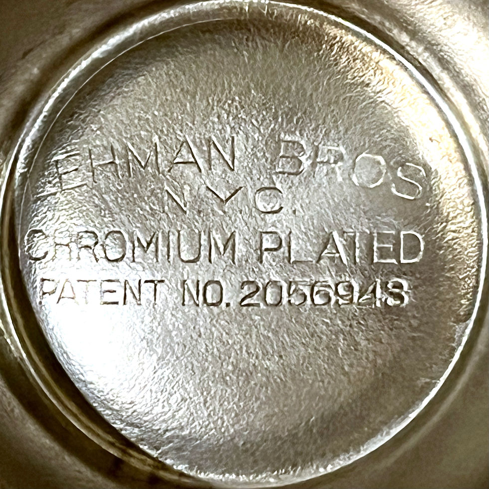 Thumbnail: SOLD: 1940's Art Deco Lehman Brothers Saturn Ring Chrome Punch Bowl- 11 Pieces