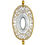 Thumbnail: SOLD: 1930's "Rosepoint" Gold Encrusted Etched Oval Crystal Bowl : Cambridge
