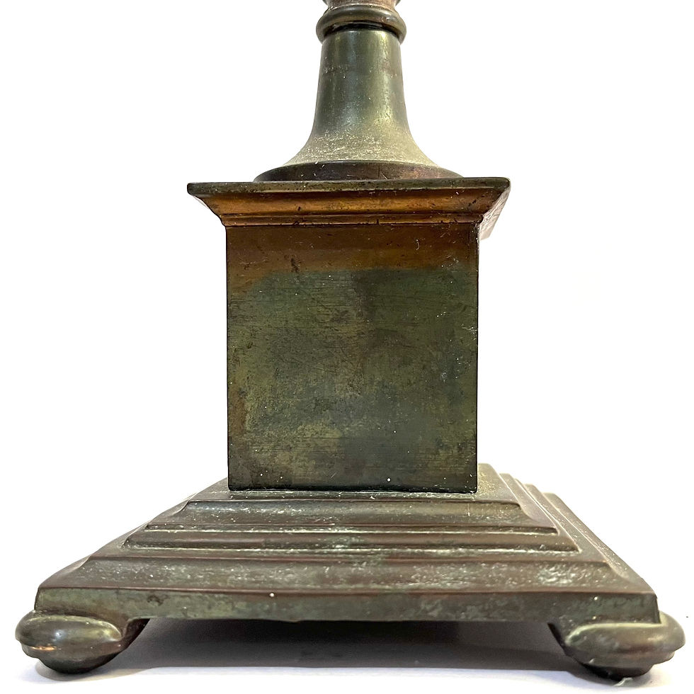 Thumbnail: Antique Pewter Bronze Gunmetal Urn Accent Lamp